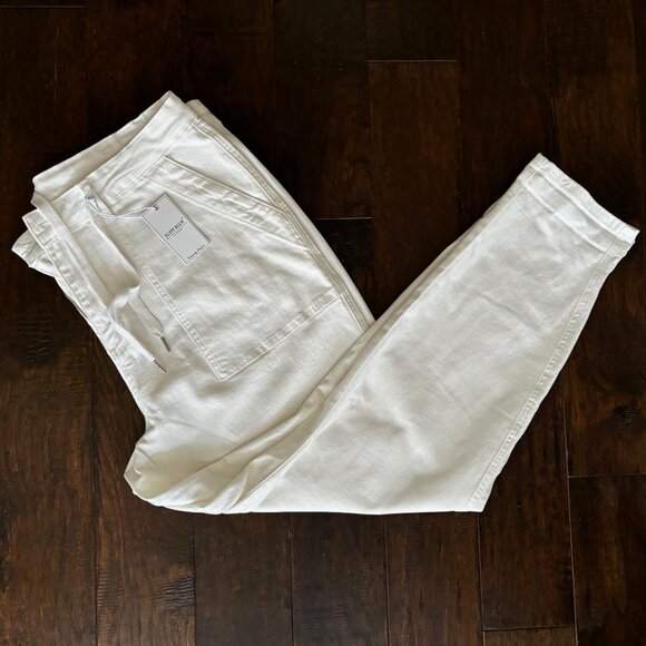 Judy Blue Womens High Waist Double Rolled Ivory Drawstring Joggers/Jeans Sz 20W - Picture 3 of 15